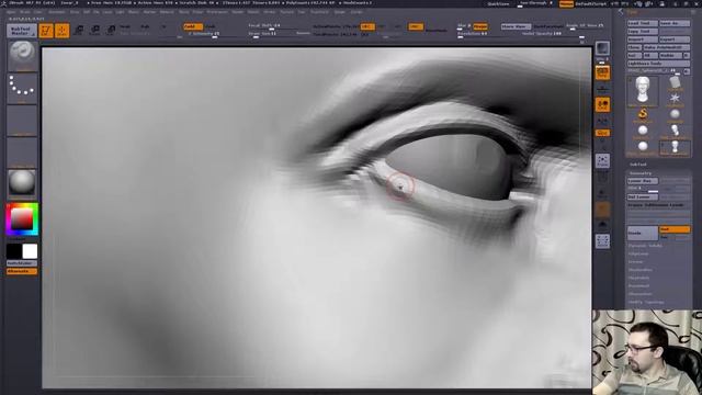 Моделируем гипсового Цезаря в ZBrush Часть 3 смотреть онлайн