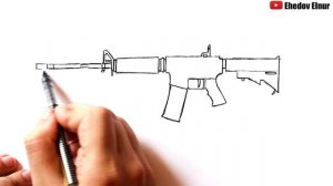 Как нарисовать Автомат M4 | Рисуем оружие