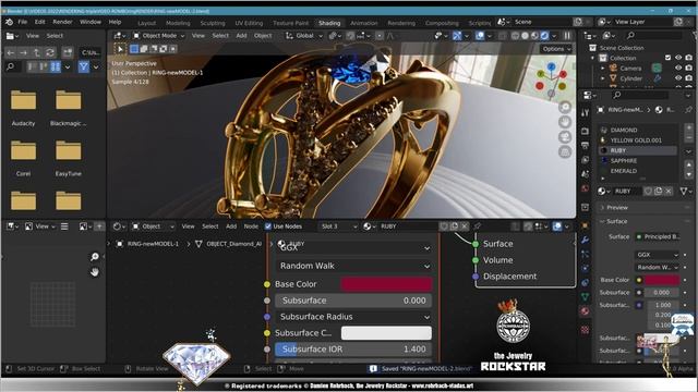 3D Jewelry Rendering, when a Rockstar makes a BLENDER CYCLES X Geometry nodes Tutorial смотреть онлайн