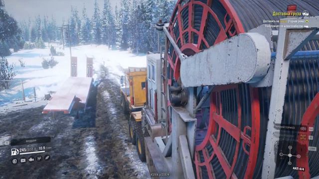 Доставляем шлангокабель в Горную реку - Snow Runner #107 смотреть онлайн