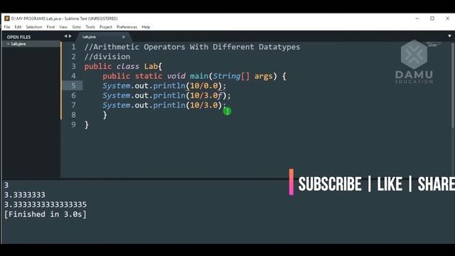 Arithmetic Operations Division In Float & Double Programs | Core Java Programs with Output | #Java смотреть онлайн