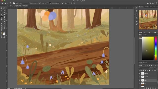 Spring Mouse Illustration Process ↟ Photoshop Time-lapse смотреть онлайн