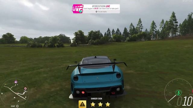 Forza Horizon 4 2205ft - 672.56m off the Great Ridge danger sign смотреть онлайн