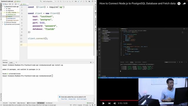 Part 5 - Fetch Data from PostgreSQL Using Node.js/JavaScript смотреть онлайн