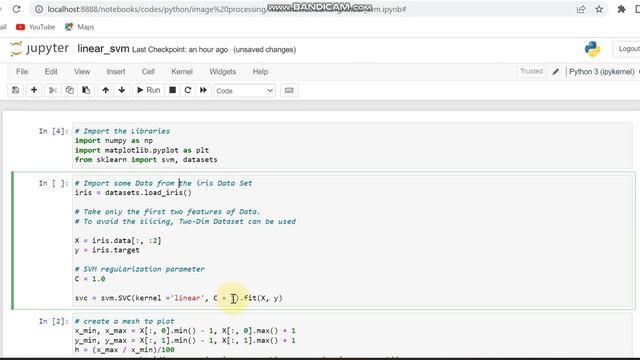 Support Vector Machine linear kernel Python Code / Machine Learning SVM Python / Plot visualization смотреть онлайн