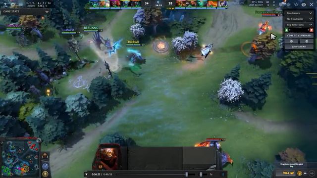 [Dota 2] Art Of Wombo Combo Luna, Lina, Earthshaker, Wraith King, and Axe team wipe смотреть онлайн