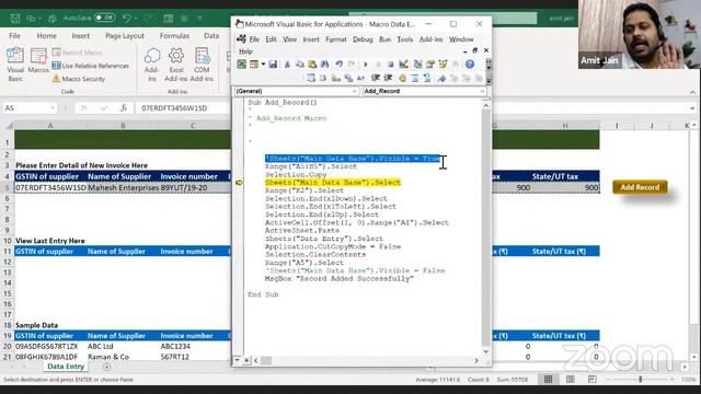 Live Session : How to Create Data Entry Form using Macro in Excel Part–3 смотреть онлайн