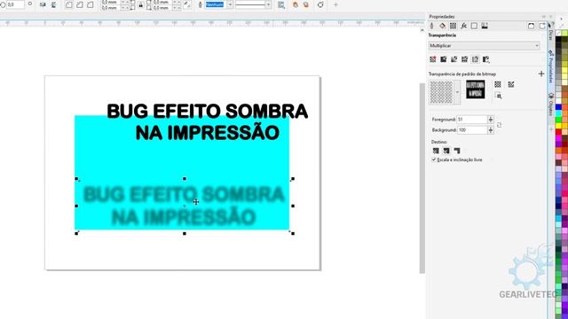 COREL DRAW Erro na impressão saindo sombra atrás de objeto transparente RESOLVER FÁCIL смотреть онлайн