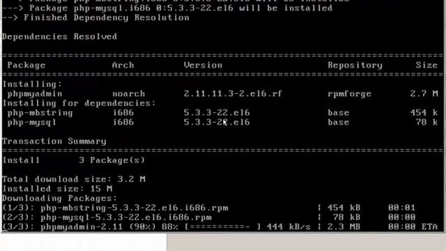 Centos6 TUI MySQL server mysqladmin смотреть онлайн