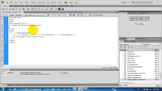 Giới thiệu Web SQL Database trong HTML5 (Phần 1) смотреть онлайн