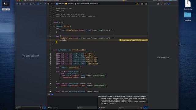 Xcode | Swift | UserDefaults смотреть онлайн