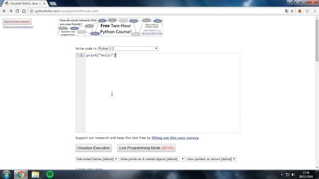 Utilizando o pythontutor.com смотреть онлайн