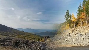 Конжаковский камень 2020. Подъем в гору на легковом автомобиле. Конжак осень