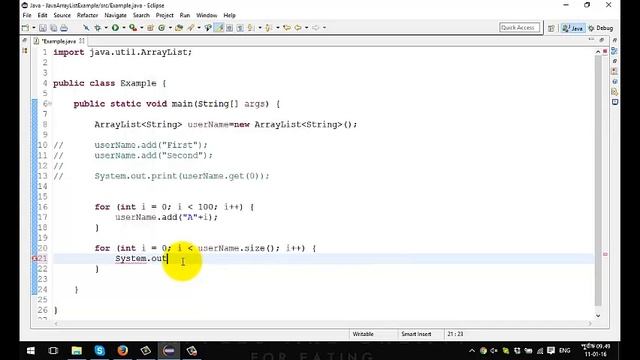 Java ArrayList смотреть онлайн