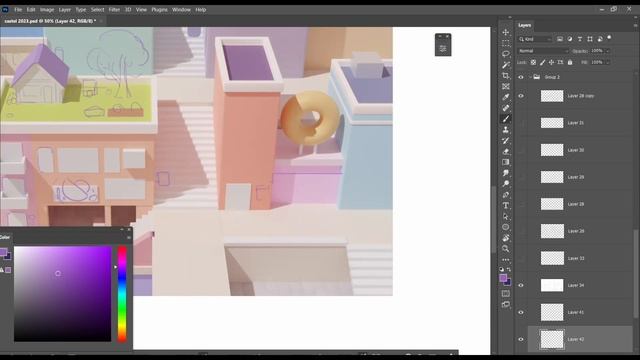 3D Illustration Blender | City in Blender смотреть онлайн