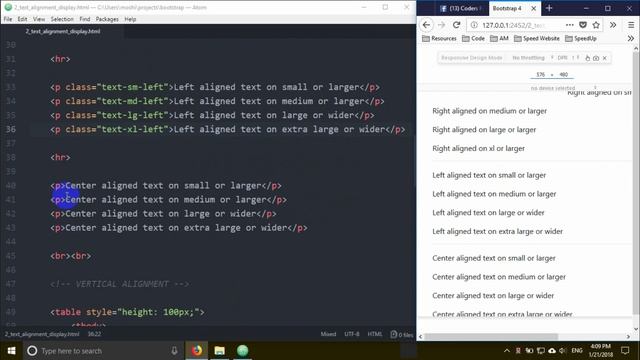 Bootstrap 4 [#4] Text Alignment & Display смотреть онлайн