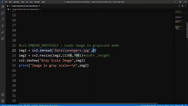 How to read write and save images using opencv telugu смотреть онлайн