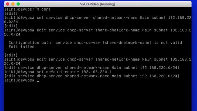 VyOS Part 2 - ssh, DHCP and NAT смотреть онлайн