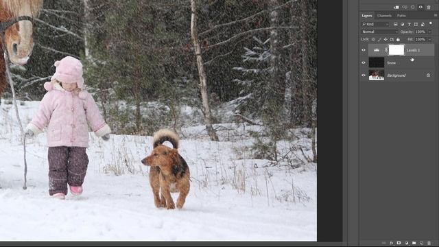 Photoshop Snow Effect: Add falling snow to your photos! смотреть онлайн