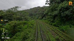 Rainy Cab Ride Curitiba - Morretes (Serra Verde Express, Brazil) - train driver's view in 4K