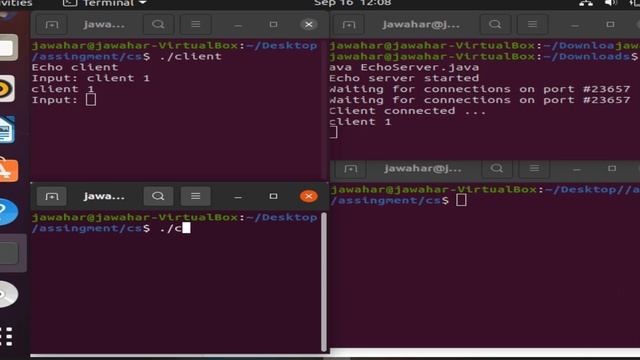 Connecting Multiple Client in c and Java EchoServer смотреть онлайн
