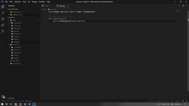 ۰۳ - سوکت نویسی با جنگو چنلز - نوشتن یک تابع View ساده смотреть онлайн