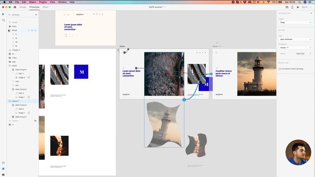 How to a create a deform, revolve, multi state component, parallax effects animations with Adobe XD смотреть онлайн