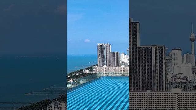 @The pool on the 37th floor has a great view of the sea and the city смотреть онлайн