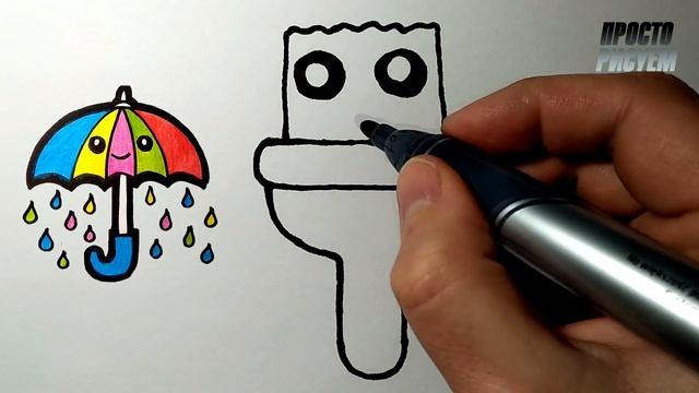 Как нарисовать МИЛУЮ КИСТОЧКУ ПРОСТО Рисунки для детей и начинающих