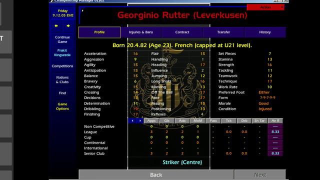 CM01-02 - Recommend Young Player Data April 2022 : Georginio Rutter смотреть онлайн