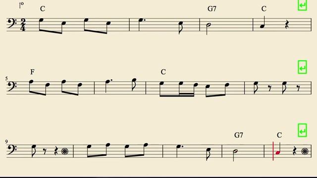 Estaba el Señor Don Gato Partitura de Trombón Chelo Fagot Tuba Bombardino смотреть онлайн