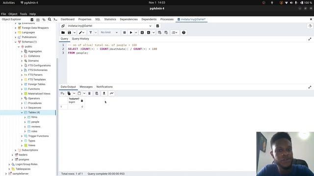 Calculating Percentage of People Alive | SQL Exercise with PostgreSQL смотреть онлайн