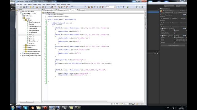 Unity урок, сохранение и загрузка, выбор уровня смотреть онлайн