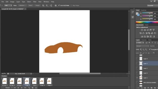 Create a car GIF Photoshop смотреть онлайн