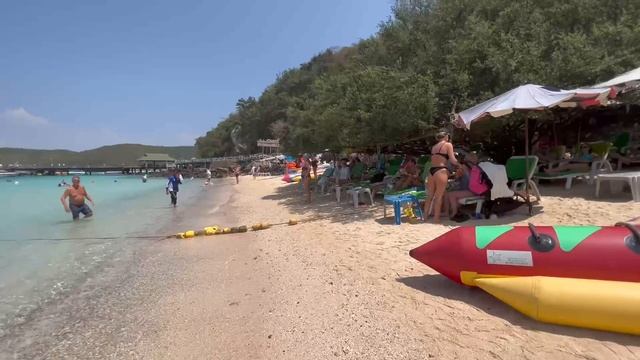 Паттайя 2023. Остров Ко Лан на ПАРОМЕ за 30 БАТ! Остров Ко Лан ОБЗОР пляжей ТАВАЕН и САНВАН. Тайлан смотреть онлайн