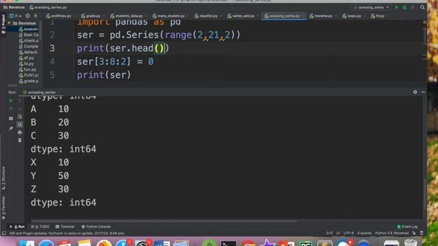 Lesson#6, Operations on series. chapter 1. Python Pandas 1 Sumita Arora text book смотреть онлайн