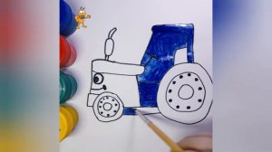 how to draw a tractor / как нарисовать трактор с мультика