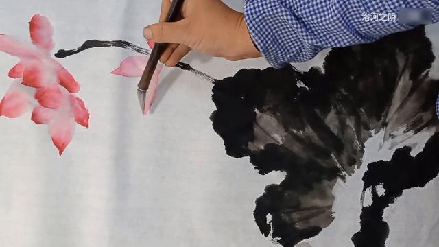 Freehand lotus painting of Chinese painting techniques смотреть онлайн