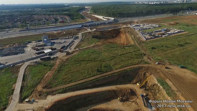 Строительство станций метро "Столбово" и "Ольховая" 17.08.2017 смотреть онлайн