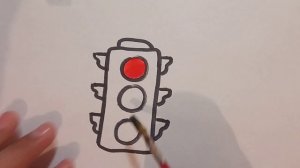 How to draw a Traffic light for kids|Как рисовать Светофор для детей| Bolalar uchun Svetofor chizis