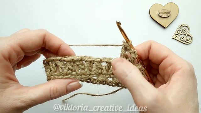 ЭКО мочалка из джута крючком. Вязание из джута.