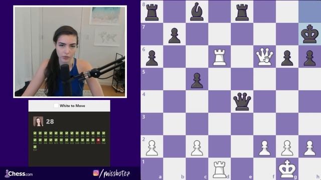 Angry Alexandra Forces Viewers To Do Chess Puzzle Bootcamp смотреть онлайн