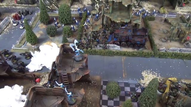 Warhammer 40K Battle Report Eldar vs Orks Cities of Death 2000 смотреть онлайн