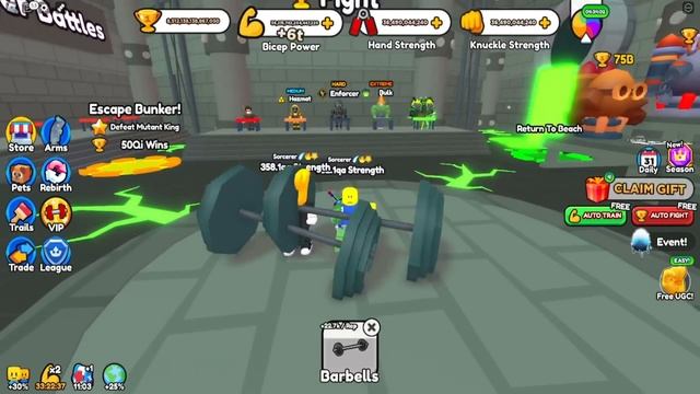 ОБНОВЛЕНИЕ В ARM WRESTLE SIMULATOR ROBLOX! смотреть онлайн