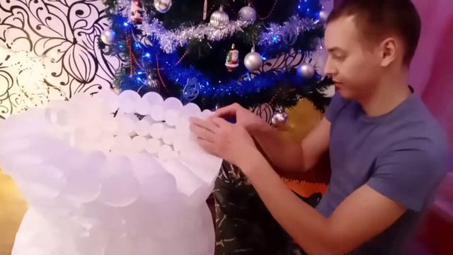 новогодний снеговик из стаканчиков поделки своими руками смотреть онлайн
