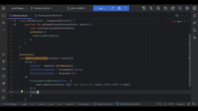 Floating Action Button With Jetpack Compose in Android Studio | Kotlin | Android Tutorials смотреть онлайн