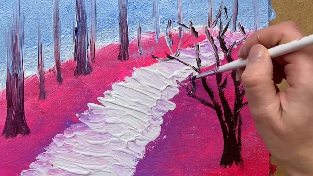 Малюємо ліс / Легка техніка малювання акрилом смотреть онлайн