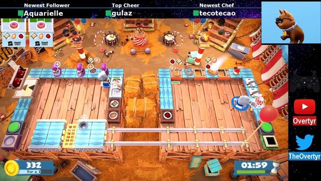 Overcooked 2 ? CARNIVAL OF CHAOS ? Level 2-1 gameplay 3/4 Stars - Solo - Score: 1092 смотреть онлайн