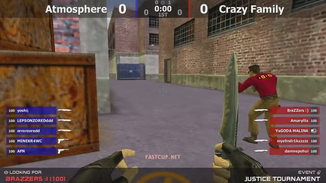Финал турнира по CS 1.6 от проекта ""Justice tournament"" [Atmosphere -vs- CF] @ by kn1fe /2map смотреть онлайн