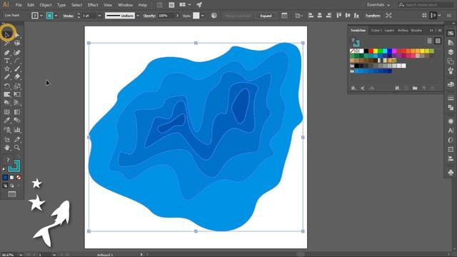 3D modern paper cut design | Cutout illustration in adobe Illustrator смотреть онлайн